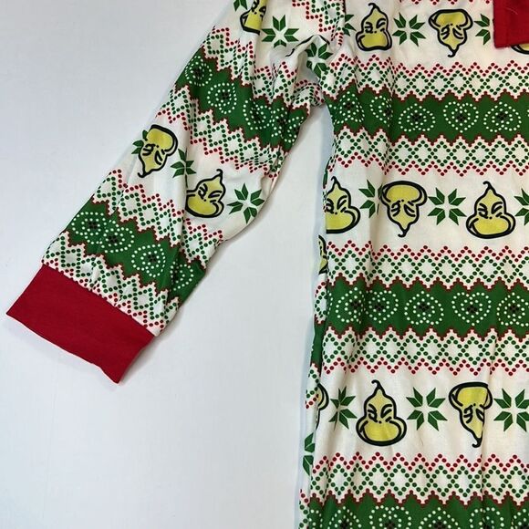 Dr. Seuss Grinch Christmas Toddler Red Green White Footless Sleeper Size 2 - Picture 3 of 7